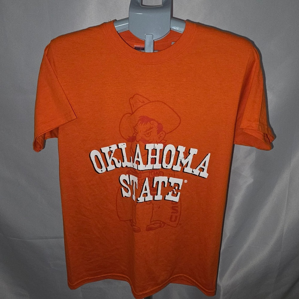 Oklahoma State Cowboys T-Shirt Men's M Orange Full Mascot Logo Stillwater OSU